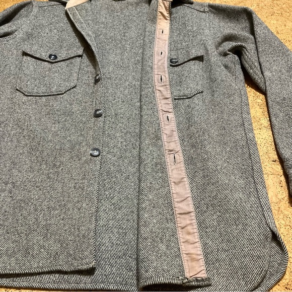 Woolrich Vintage Unisex Textured Wool Button Shirt Jacket Sz M - Picture 14 of 14